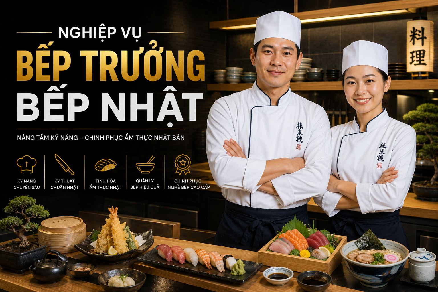 Nghiệp Vụ Bếp Trưởng Bếp Nhật