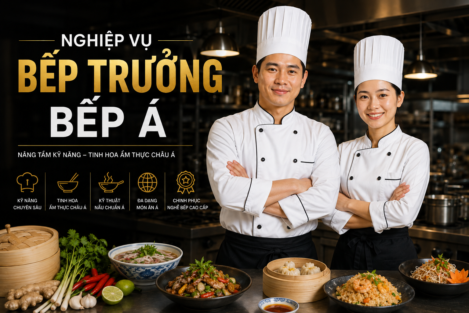 Nghiệp Vụ Bếp Trưởng Bếp Á