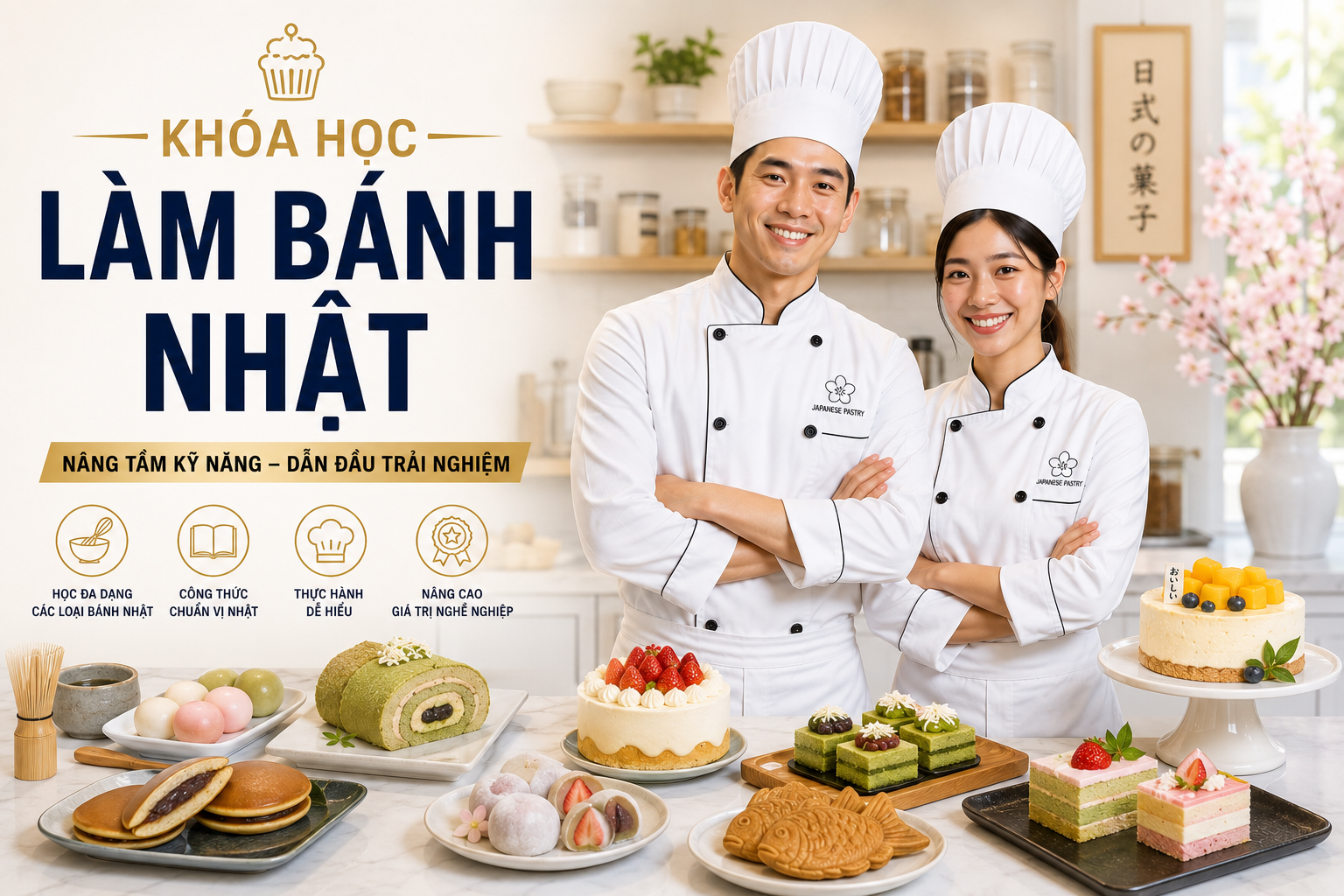 Khóa học làm bánh Nhật